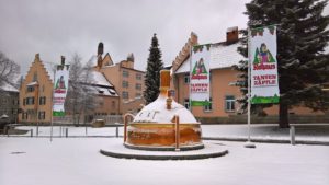 Rothaus Brauerei im verschneiten Hochschwarzwald